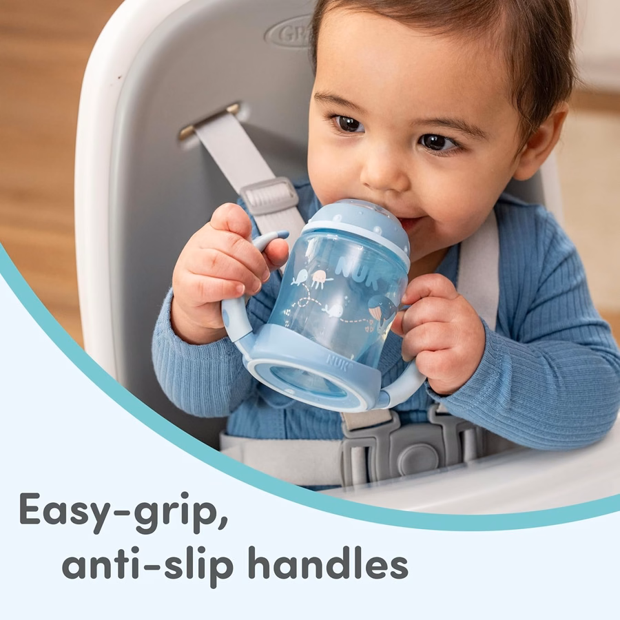 NUK Trinklernbecher, 148 ml, 2er-Pack, Rosa Herzen, Weicher Trinkaufsatz, Griffe mit praktischem Halt, BPA-frei, Auslaufsicher, Übergangsbecher: Handyhüllen: Baby