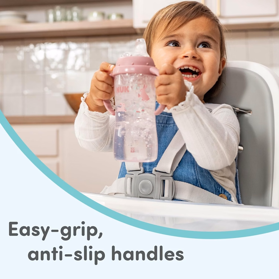 NUK Trinklernbecher ab 6 Monaten, Timeless Collection, Amazon-exklusiv, 296 ml – BPA-frei, auslaufsicher, 2er-Pack (1 Stück): Baby