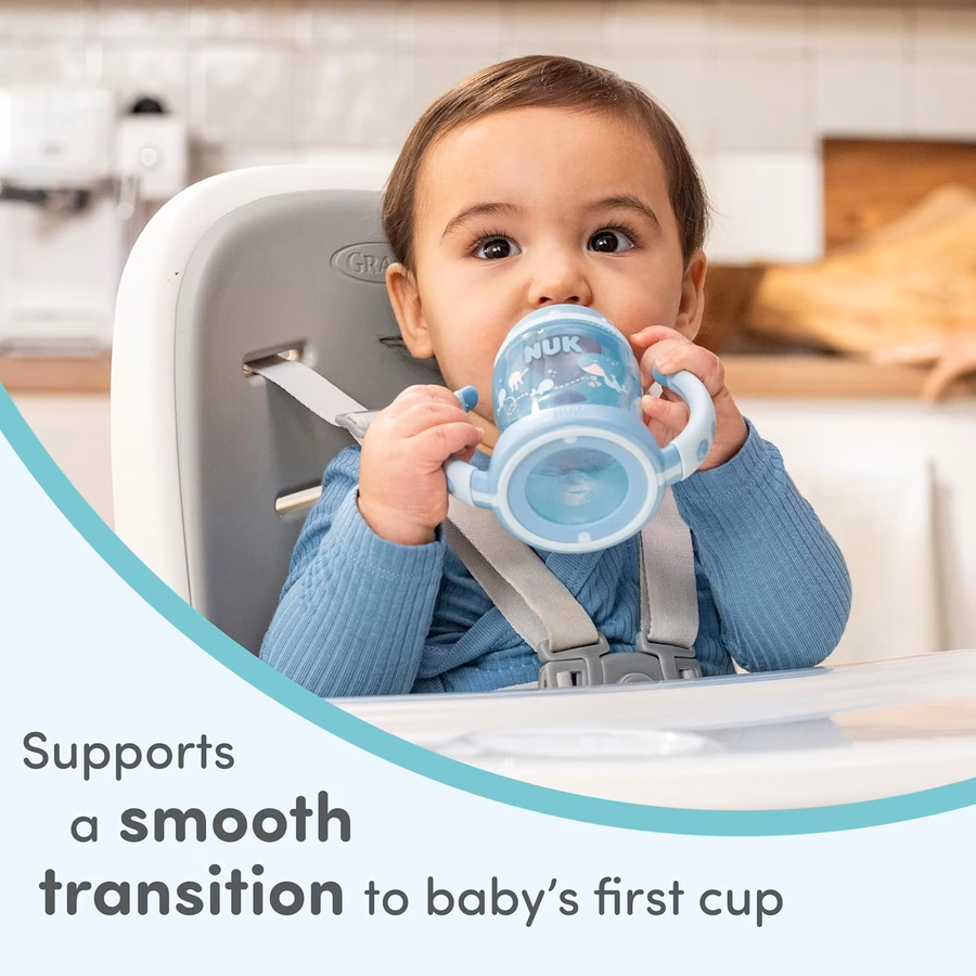 NUK Ersatz-Silikon-Trinktülle für ausgewählte NUK Becher, auslaufsicher, weich, spülmaschinenfest, BPA-frei, transparent, 5er-Pack: Baby