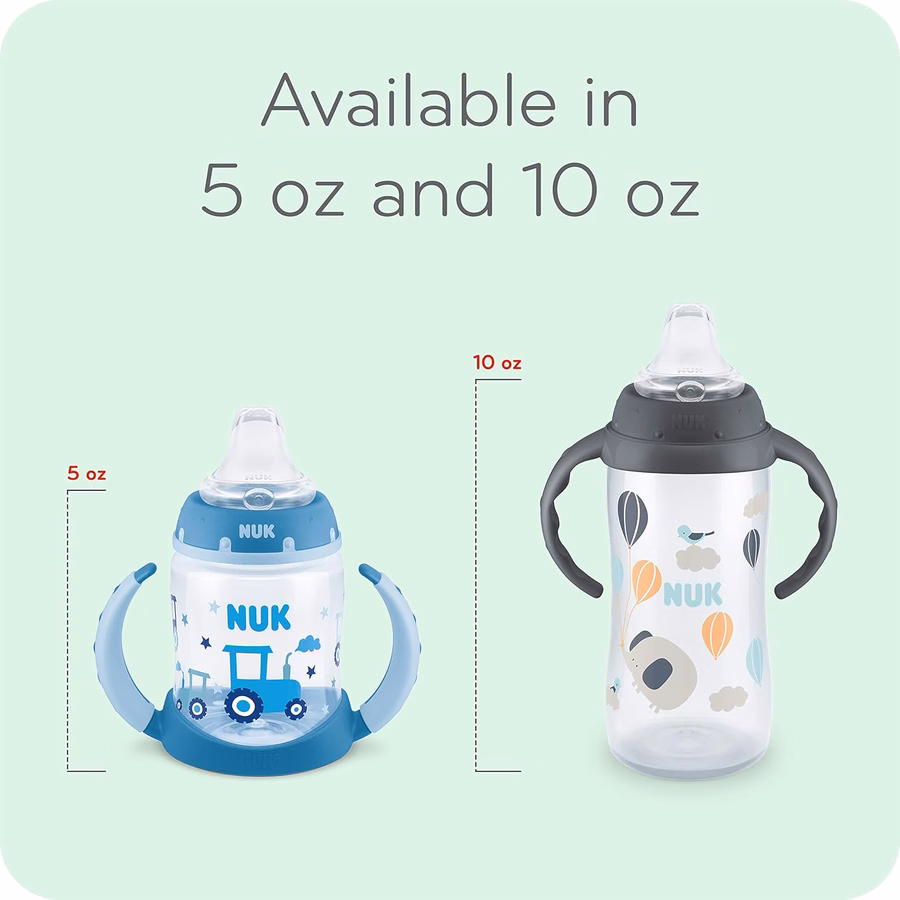 NUK Disney Learner Trinklernbecher, auslaufsicher, Mickey Mouse, 148 ml (5 oz), 1 Stück – BPA-frei, auslaufsicherer Trinklernbecher: Baby