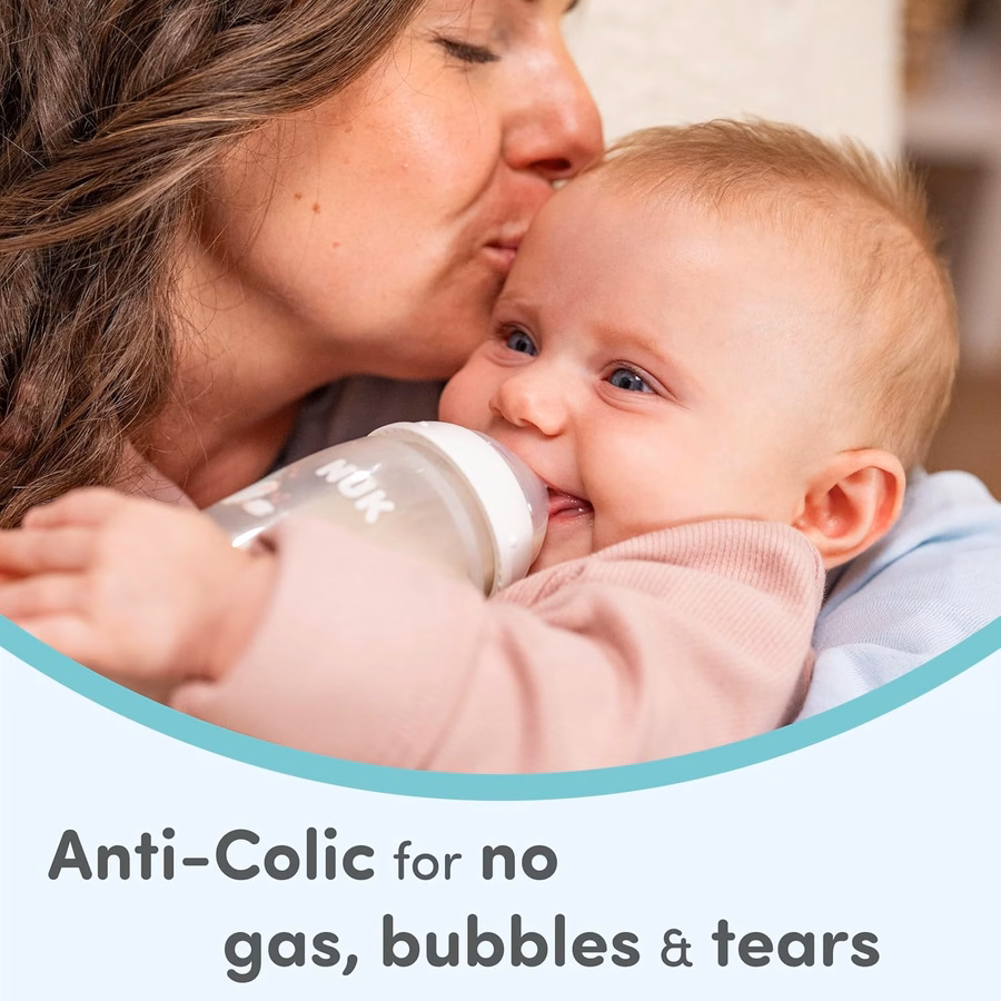NUK Simply Natural Glas-Babyflaschen, 120 ml, 3er-Pack: Baby