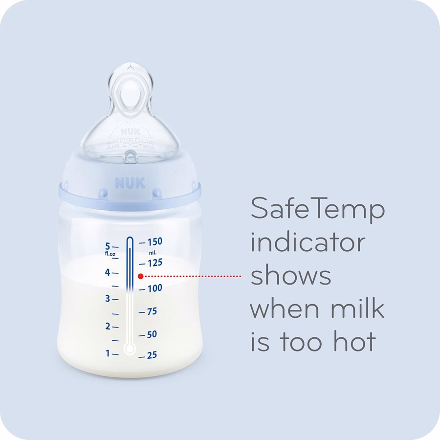 NUK Smooth Flow Anti-Kolik Babyflasche, 148 ml, Elefant: Baby