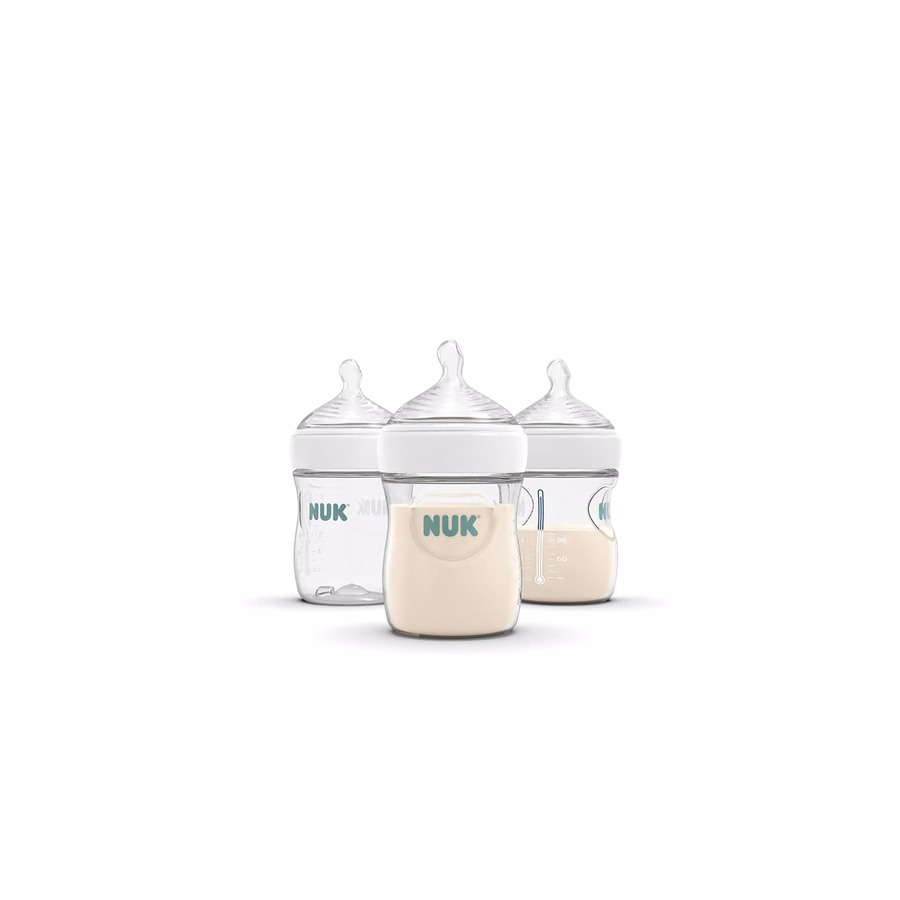 NUK Simply Natural Babyflaschensauger – Langsamer Durchfluss, Silikon, Extra weich, Anti-Kolik-Luftsystem, BPA-frei, 2er-Pack: Baby
