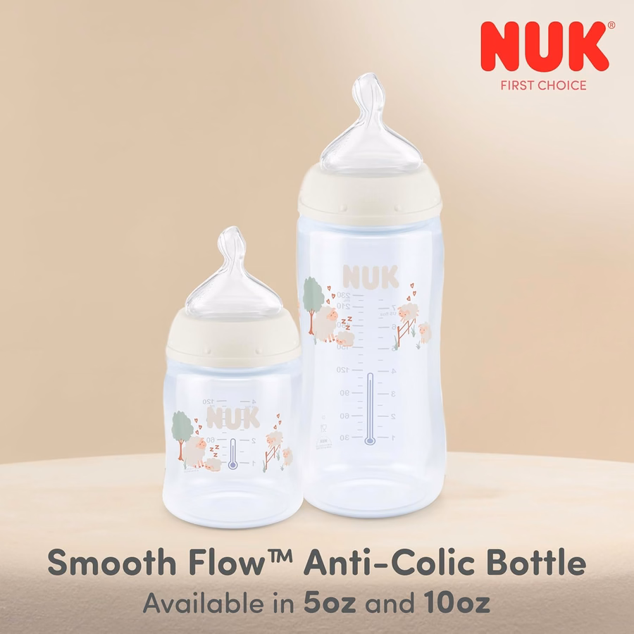 NUK Smooth Flow Anti-Kolik-Flaschen-Geschenkset für Neugeborene, ab 0 Monaten: Baby