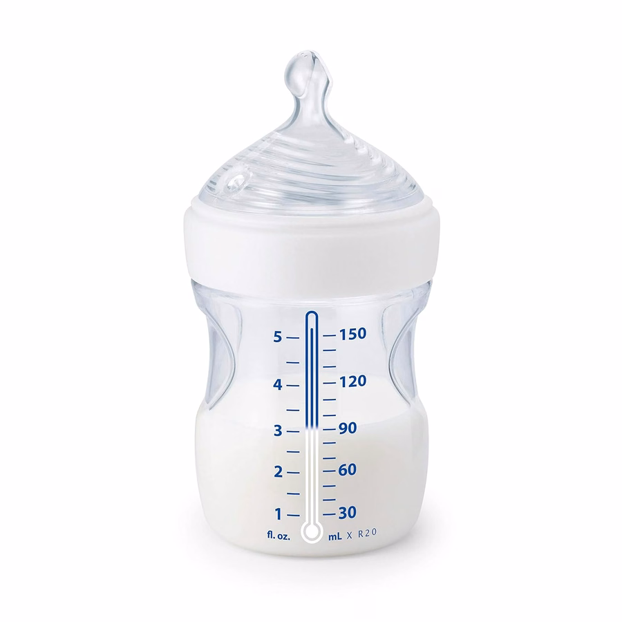 NUK Simply Natural Babyflaschen mit SafeTemp Geschenkset – Enthält 4 Flaschen: Baby