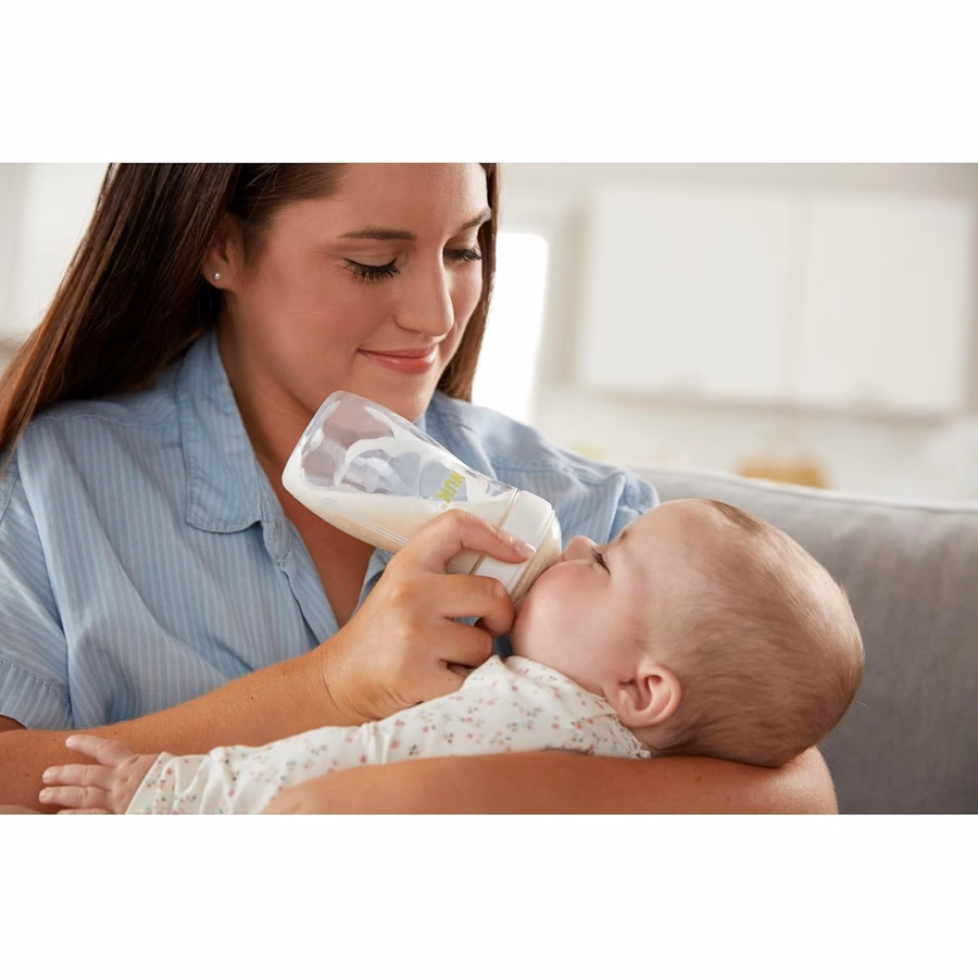 NUK Simply Natural Babyflasche mit SafeTemp: Baby