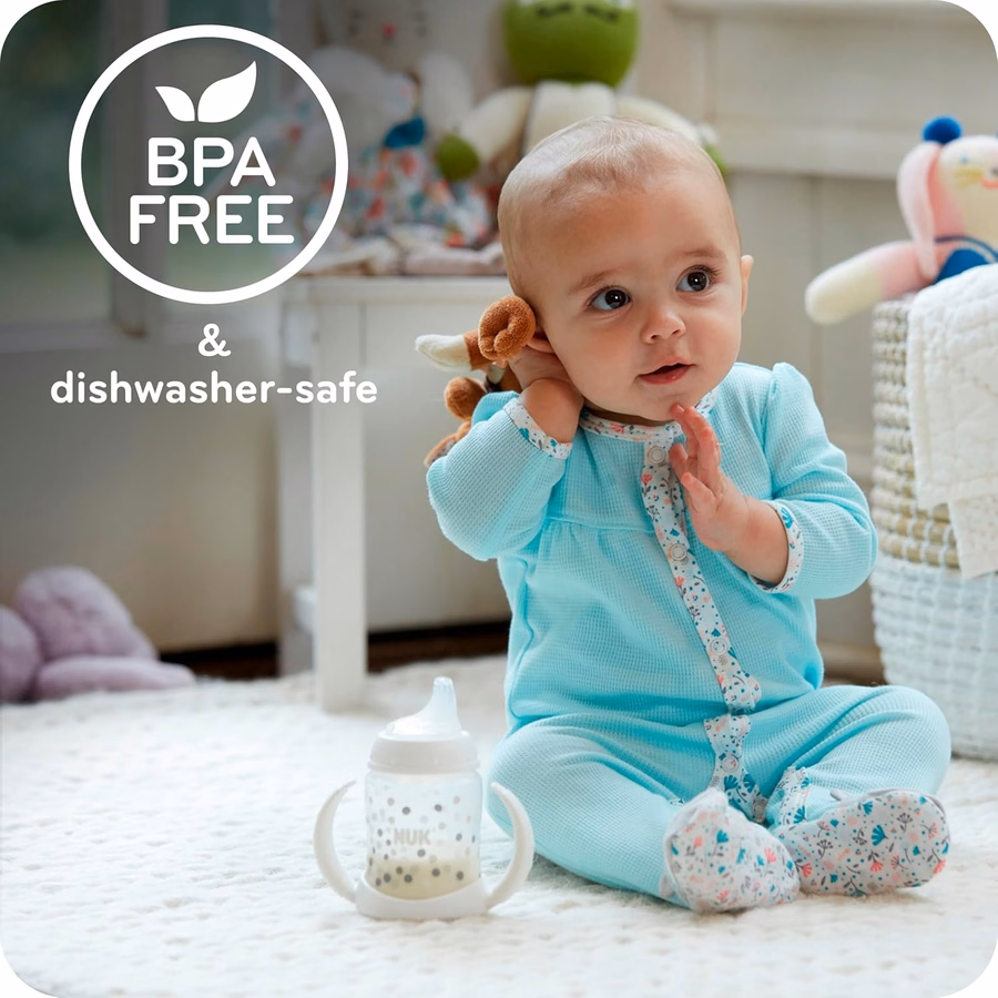 NUK Trinklernbecher aus Tritan, klein, 148 ml, ab 6 Monaten – BPA-frei, auslaufsicher: Baby