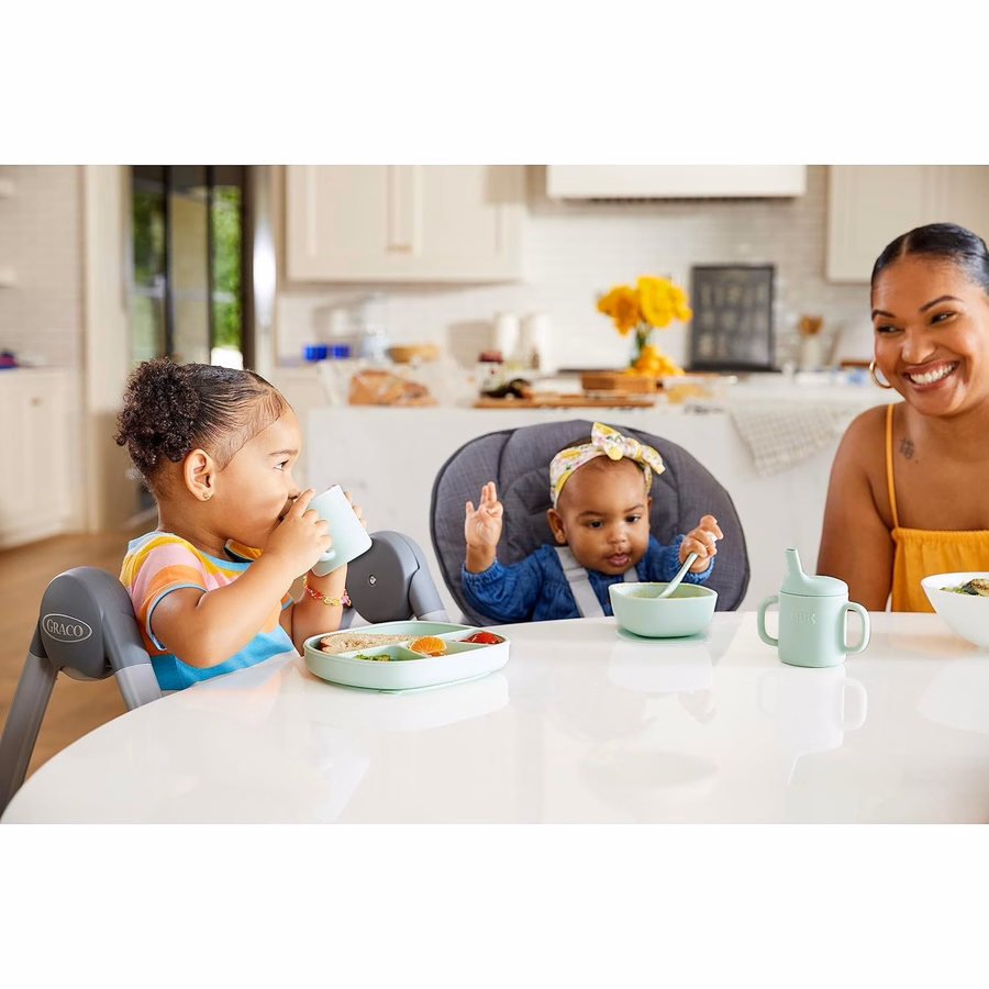 NUK Silikon-Babylöffel, strapazierfähiges Silikonmaterial, leicht zu halten und zu füttern, spülmaschinenfest, BPA-frei, 3er-Pack: Baby