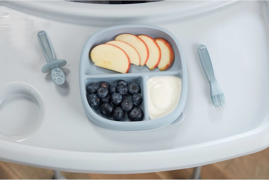 NUK for Nature Saugnapf mit Deckel, auslaufsicherer Deckel, mikrowellen-, gefrier- und spülmaschinengeeignet (oberer Korb), BPA- und latexfrei, 1 Stück: Baby