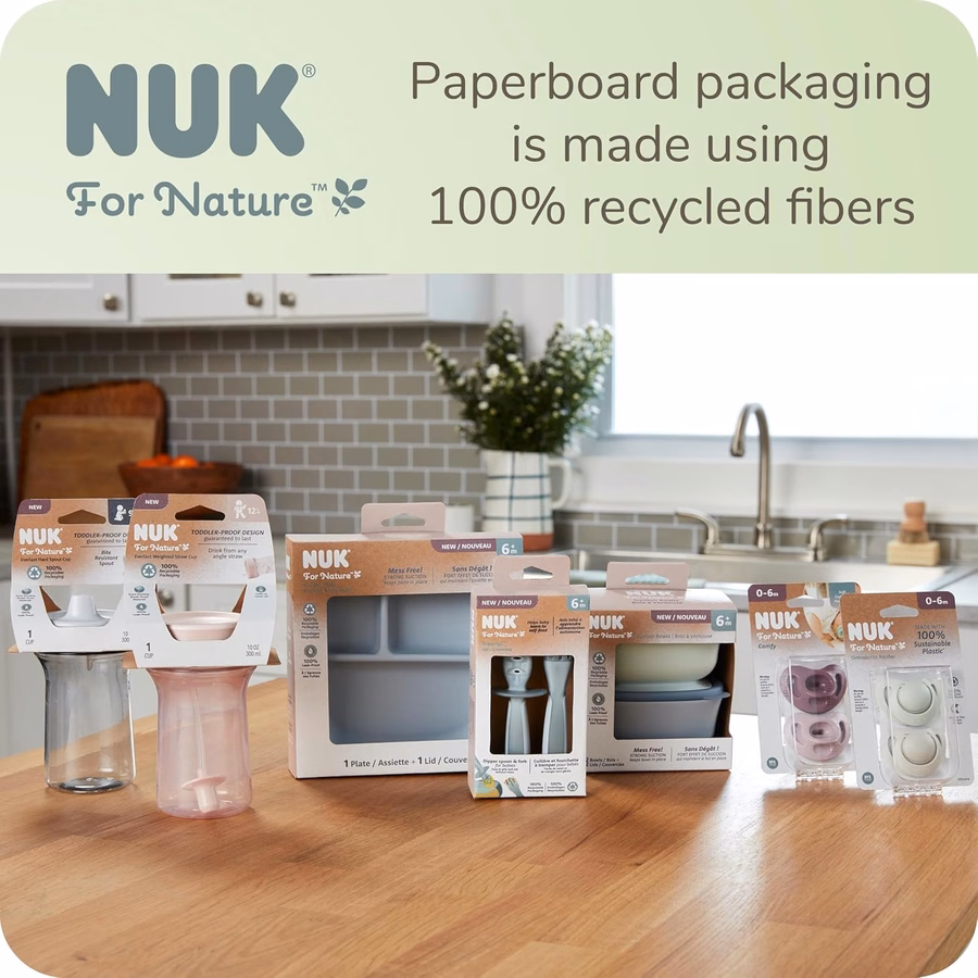 NUK for Nature Trinklernbecher, 295 ml, ab 9 Monaten – BPA-frei, auslaufsicherer Trinklernbecher: Baby