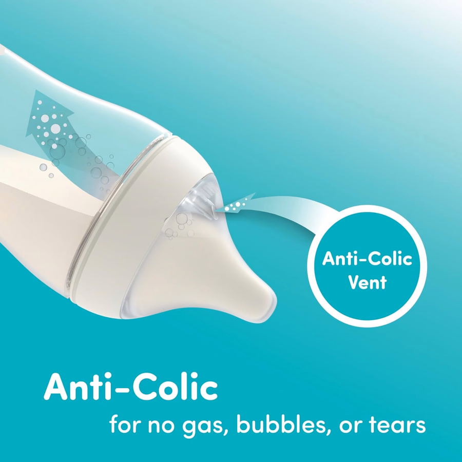NUK Perfect Match 2-in-1 Babyflasche, natürlich und gegen Koliken, mit langsamem Durchfluss, breitem, anpassbarem Sauger, 150 ml, 2er-Pack: Baby