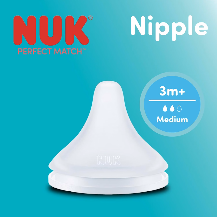 NUK Perfect Match, Sauger mit langsamem Durchfluss, weiches Silikon mit Anti-Kolik-Ventil, 2er-Pack, BPA-frei: Bekleidung, Schuhe & Schmuck