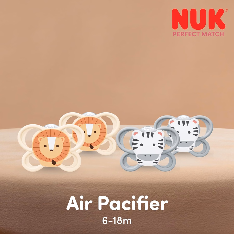 NUK Perfect Match Luftschnuller, 6-18 Monate, 4er-Pack: Baby