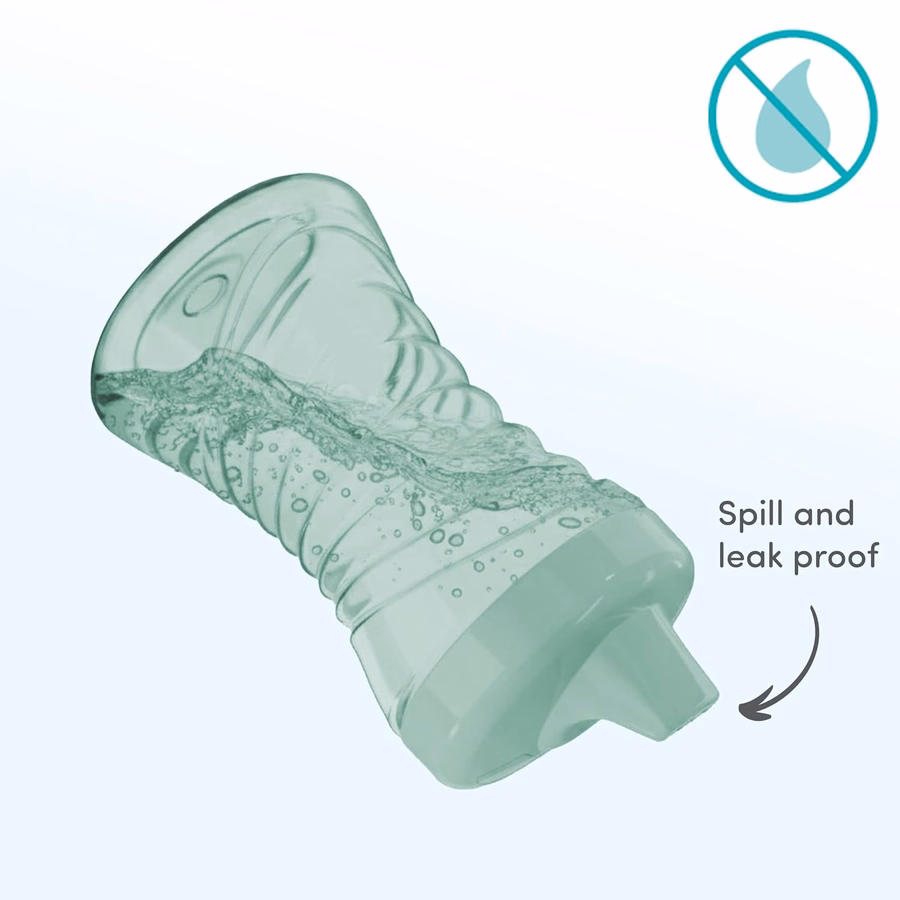 NUK First Choice Fun Grips Trinkbecher mit hartem Ausgießer und Strohhalm 2.0, 295 ml, 4er-Pack: Baby