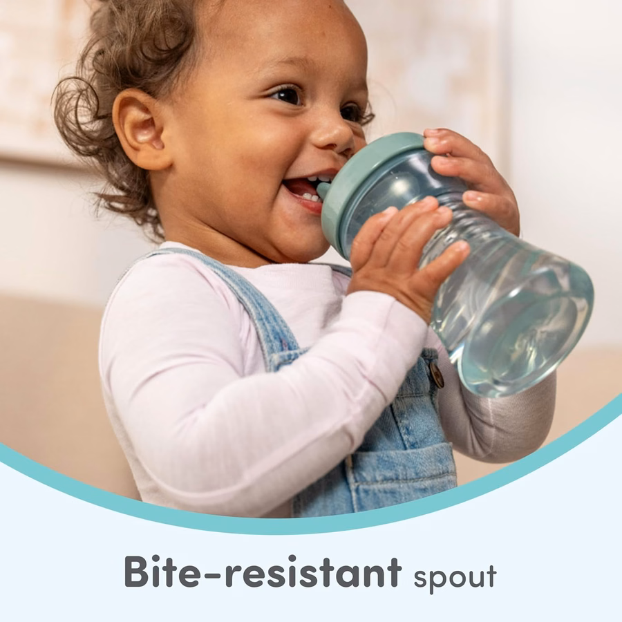 NUK First Choice Fun Grips Trinkbecher mit hartem Ausgießer und Strohhalm 2.0, 295 ml, 4er-Pack: Baby
